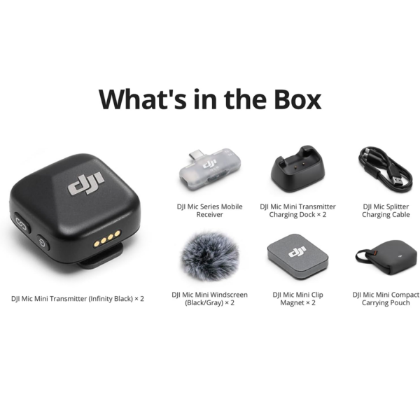 DJI MIC MINI - 2TX + receptor para móvil